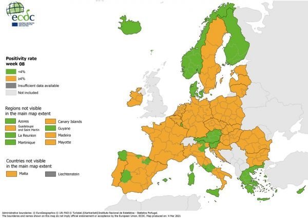 Η μισή Ελλάδα στο κόκκινο και στους χάρτες του ECDC - Φωτογραφία 3