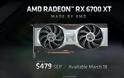 AMD Radeon RX 6700 XT: Για gaming σε ανάλυση 1440p/60fps με τιμή $479