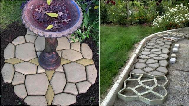 DIY Τσιμεντένια μονοπάτια - διαμορφώσεις κήπου με καλούπι - Φωτογραφία 6