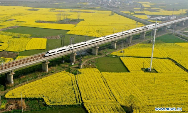 Εικόνες από την διέλευση τρένου από την κινέζικη ύπαιθρο. - Φωτογραφία 2
