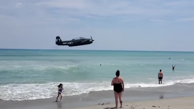 Αεροπλάνο προσθαλάσσωσε σε παραλία ανάμεσα σε κόσμο (Video) - Φωτογραφία 1