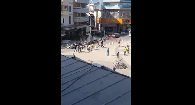 Άγριο ξύλο στο κέντρο του Ηρακλείου (Video) - Φωτογραφία 1