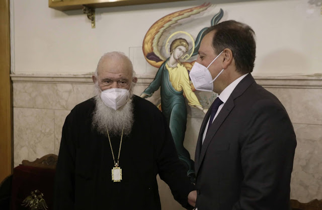 Συνάντηση Σπ. Λιβανού με τον αρχιεπίσκοπο Ιερώνυμο - Φωτογραφία 2