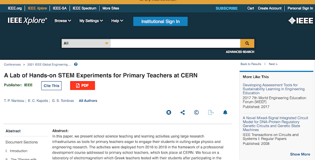 A Lab of Hands-on STEM Experiments for Primary Teachers at CERN - Φωτογραφία 1