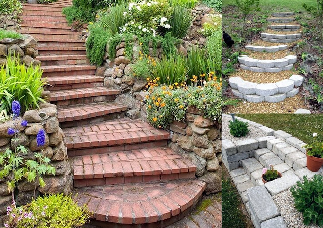 Διαμορφώσεις κήπου με σκάλες - σκαλοπάτια - Φωτογραφία 12