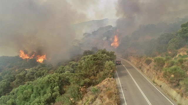 Φωτιά στη Χίο: Εκκενώθηκαν προληπτικά 3 χωριά - Στη μάχη της κατάσβεσης και το ρωσικό θηρίο - Φωτογραφία 1