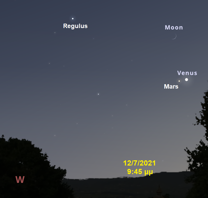 Η Αφροδίτη συναντά τον Άρη και την Σελήνη στον νυχτερινό ουρανό - Φωτογραφία 1