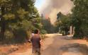 Φωτιά στη Σταμάτα: Τρομακτικές εικόνες με τεράστιες φλόγες πολύ κοντά σε σπίτια