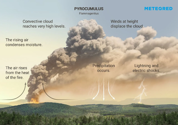 Εξήγηση φαινομένου: Πως η φωτιά στην Εύβοια προκάλεσε βροχή και κεραυνούς - Φωτογραφία 1