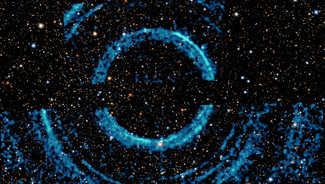 Τεράστια δαχτυλίδια γύρω από μια μαύρη τρύπα - Φωτογραφία 1