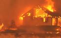 Φωτιά στα Βίλια: Ανεξέλεγκτες οι φλόγες - Αλλάζουν συνεχώς φορά οι άνεμοι - Καίγονται σπίτια εκτός οικισμού