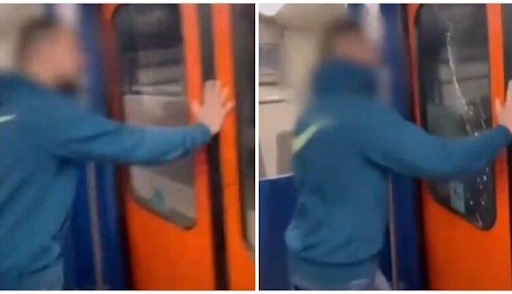 Απίστευτο: Νεαρός σπάει με το κεφάλι του τζάμι σε τρένο του ΗΣΑΠ για το TikTok! (VIDEO). - Φωτογραφία 1