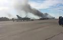 Φωτιά στον Άραξο μπροστά από το στρατιωτικό αεροδρόμιο