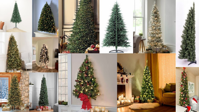 Τεχνητά χριστουγεννιάτικα δέντρα slim και τοίχου για μικρούς χώρους - Φωτογραφία 1