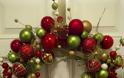 DIY Πολύ εύκολα γιορτινά στεφάνια με οικονομικές χριστουγεννιάτικες μπάλες - Φωτογραφία 8