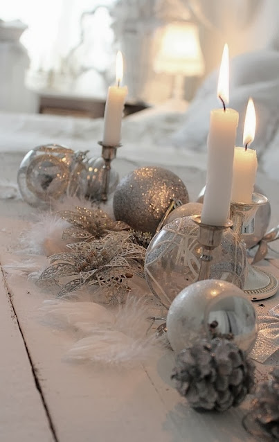 Χριστουγεννιάτικες Διακοσμήσεις σε Λευκό - Ασημί χρώμα - Φωτογραφία 54