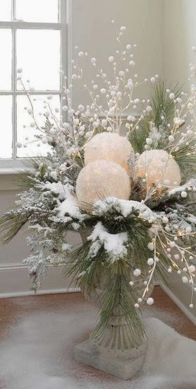 Χριστουγεννιάτικες Διακοσμήσεις σε Λευκό - Ασημί χρώμα - Φωτογραφία 70