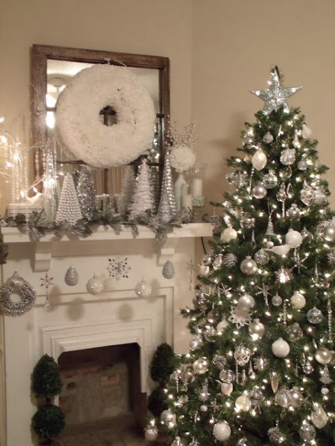 Χριστουγεννιάτικες Διακοσμήσεις σε Λευκό - Ασημί χρώμα - Φωτογραφία 84