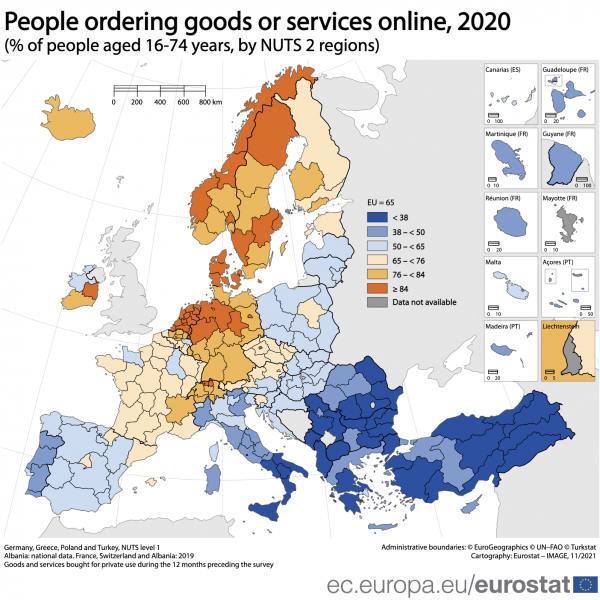 ΕΕ – Πάνω από 6 στους 10 αγοράζουν online – Η «ιδιαιτερότητα» της Κ. Ελλάδας - Φωτογραφία 2