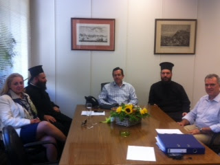 Συνάντηση του Υφυπουργού Εργασίας με τον Αρχιγραμματέα της Ιεράς Συνόδου και δηλώσεις στον ΑΝΤ1 - Φωτογραφία 1