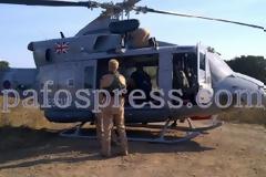 Πάφος: Αναγκαστική προσγείωση ελικοπτέρου των Βρετανικών Βάσεων λόγω βλάβης