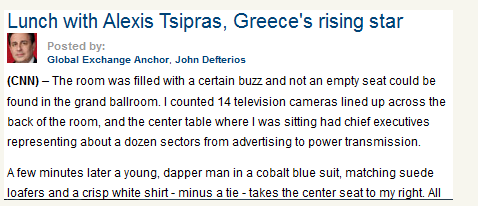 Συνεχίζει το καπιταλιστικό CNN να κάνει πολιτικό PROMOTION στον  αριστερόΤσίπρα...Alexis, το ανερχόμενο αστέρι της Ελλάδας - Φωτογραφία 2