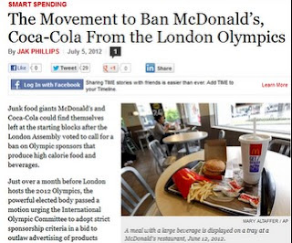 Θα αποκλειστούν τα McDonald's και η Coca-Cola από τους Ολυμπιακούς Αγώνες του Λονδίνου; - Φωτογραφία 1