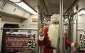 Ο Άγιος Βασίλης πήγε βόλτα με το Μετρό (Δείτε βίντεο). - Φωτογραφία 1
