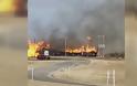 ΗΠΑ: Φωτιά  προκλήθηκε μετά από εκτροχιασμό τρένου.