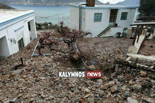 Κάλυμνος – Μεγάλες καταστροφές από την κακοκαιρία – Στο νησί ο Λέκκας - Φωτογραφία 1