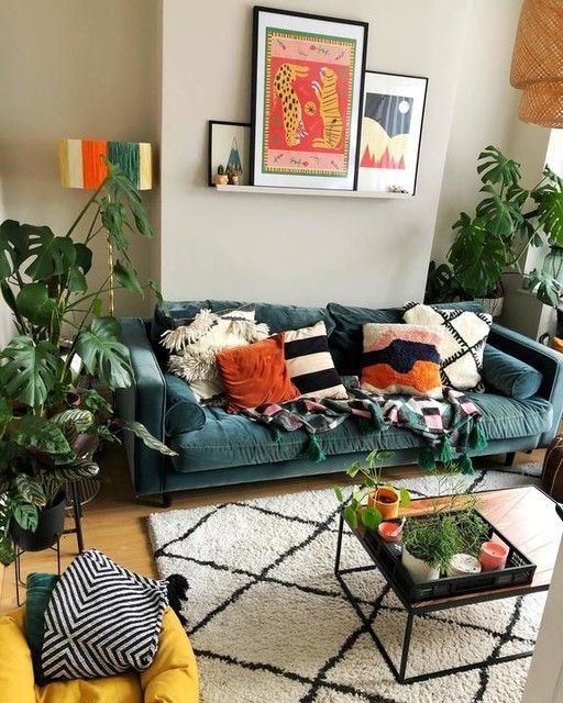 Μοντέρνα σαλόνια με βελούδινους καναπέδες - Φωτογραφία 13