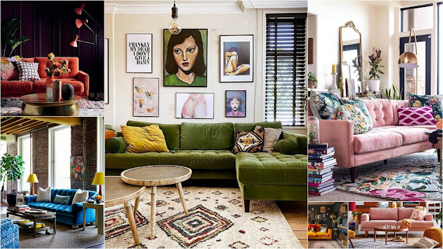 Μοντέρνα σαλόνια με βελούδινους καναπέδες - Φωτογραφία 2