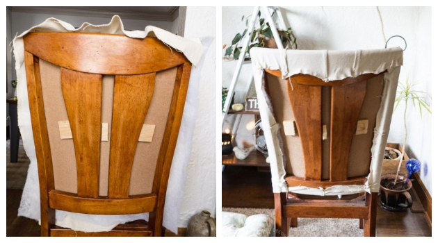 Πως θα προσθέσετε ταπετσαρία σε απλές ξύλινες καρέκλες - Φωτογραφία 6