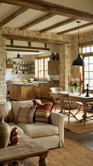 20+ Διαμορφώσεις εσωτερικού χώρου σε παραδοσιακό ρουστίκ ύφος - Φωτογραφία 21