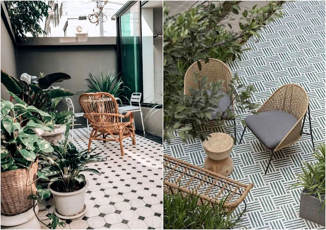 Διαμορφώσεις εξωτερικών χώρων με πλακάκια δαπέδου σε γεωμετρικά σχέδια - Φωτογραφία 10