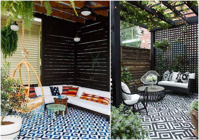 Διαμορφώσεις εξωτερικών χώρων με πλακάκια δαπέδου σε γεωμετρικά σχέδια - Φωτογραφία 12