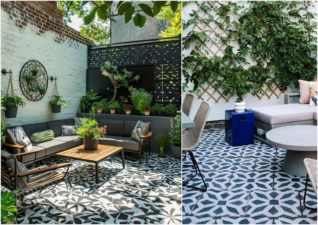 Διαμορφώσεις εξωτερικών χώρων με πλακάκια δαπέδου σε γεωμετρικά σχέδια - Φωτογραφία 13