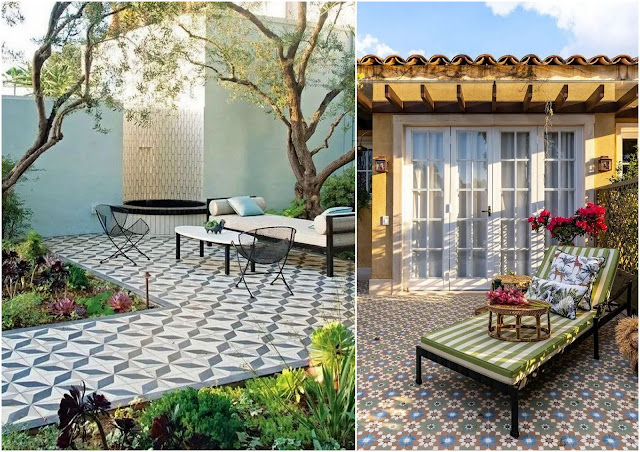 Διαμορφώσεις εξωτερικών χώρων με πλακάκια δαπέδου σε γεωμετρικά σχέδια - Φωτογραφία 6