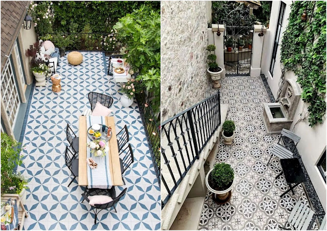 Διαμορφώσεις εξωτερικών χώρων με πλακάκια δαπέδου σε γεωμετρικά σχέδια - Φωτογραφία 7