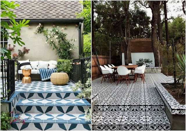 Διαμορφώσεις εξωτερικών χώρων με πλακάκια δαπέδου σε γεωμετρικά σχέδια - Φωτογραφία 11