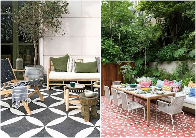 Διαμορφώσεις εξωτερικών χώρων με πλακάκια δαπέδου σε γεωμετρικά σχέδια - Φωτογραφία 8