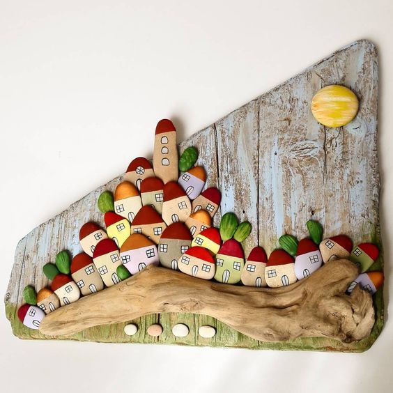 50+ Καλοκαιρινές ιδέες και κατασκευές με φυσικά υλικά για διακόσμηση τοίχου - Φωτογραφία 45