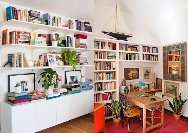 Προτάσεις & τρόποι για να τοποθετήσετε βιβλία & αντικείμενα σε ράφια - βιβλιοθήκες - Φωτογραφία 4