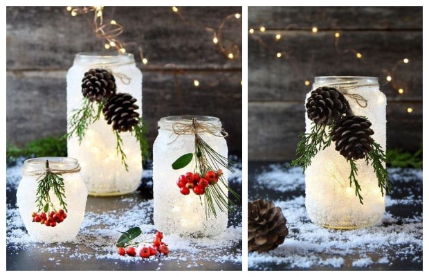 Πως θα φτιάξετε ...χιονισμένα χριστουγεννιάτικα βάζα - κηροπήγια - Φωτογραφία 6