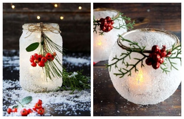 Πως θα φτιάξετε ...χιονισμένα χριστουγεννιάτικα βάζα - κηροπήγια - Φωτογραφία 8