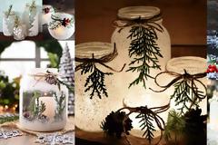 Πως θα φτιάξετε ...χιονισμένα χριστουγεννιάτικα βάζα - κηροπήγια