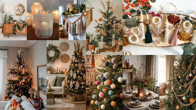 Boho Χριστούγεννα: Ιδέες με μακραμέ, ξύλο και γήινα στοιχεία - Φωτογραφία 1