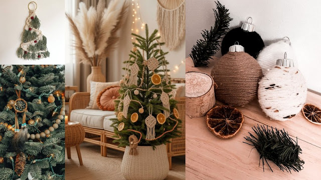 Boho Χριστούγεννα: Ιδέες με μακραμέ, ξύλο και γήινα στοιχεία - Φωτογραφία 2