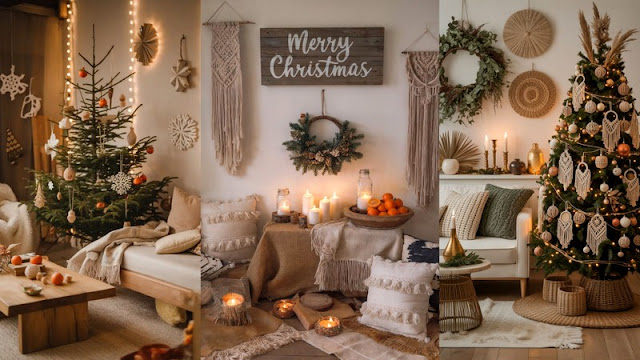 Boho Χριστούγεννα: Ιδέες με μακραμέ, ξύλο και γήινα στοιχεία - Φωτογραφία 8