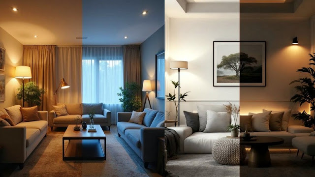 Φωτισμός στο σπίτι: πώς διαχειριζόμαστε το υπερβολικό ή ανεπαρκές φως σε ένα δωμάτιο - Φωτογραφία 4